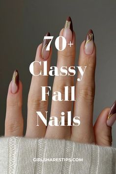 Classy Fall Nail Art, Elegant Nails Classy 2024 Square, November French Nails, Fall Nails Tips Only, Trendy Nail Designs 2024 Autumn, Nails November 2024 Trends, Almond Nails Designs Autumn, Mid Nails Ideas, Autumn Winter Nails 2024