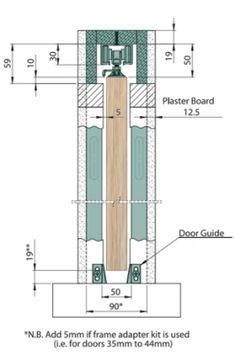 the diagram shows an image of a door frame with measurements and instructions for each section