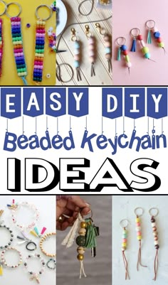 easy diy beaded keychain ideas for beginners to make with beads