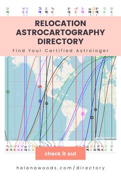 a map with the words,'relocation astrography directory find your certified astro