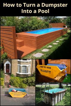 how to turn a dumpster into a pool