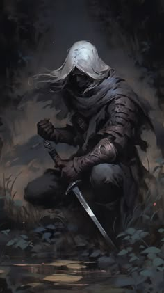 Drow Rogue, Dark Warrior, Dark Fantasy Artwork, Fantasy Images, Dungeons And Dragons Characters, Dark Elf, Fantasy Armor, Fantasy Concept Art