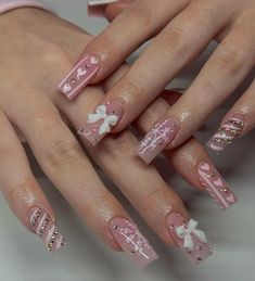 Pink Christmas Nails, Fake Acrylic Nails, Nails Design With Rhinestones, Summery Nails, Blush Nails, Classy Acrylic Nails, Short Square Acrylic Nails, Unique Acrylic Nails, Acrylic Nails Coffin Short