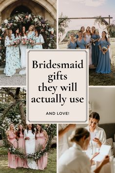 bridesmaid gifts they will actually use and love