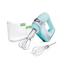 an electric hand mixer and whisk attachment