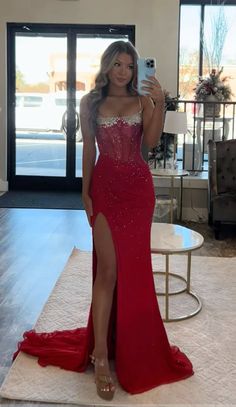 ashley lauren Ashley Lauren Dresses, Red Prom Dresses Corset Top, Ashley Lauren Prom Dress, Bright Red Prom Dress, Senior Dresses, Prom 2k22, Prom Masquerade, Prom 2k24, Red Prom Dress Long