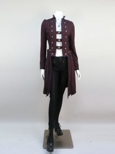 Red Victorian Outfit, Red Prince Outfit, Auror Uniform, Auror Outfit, Prince Outfit, Prince Style, Gaun Abad Pertengahan, Victorian Steampunk