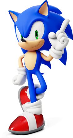 the sonic character is pointing at something