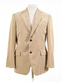 McNeal Cream Corduroy Jacket 42R - Tweedmans Cream Corduroy Jacket, Men Cream, Flap Pocket