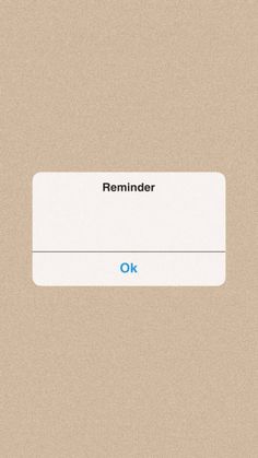 an iphone screen with the text reminder on it