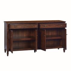 Our Lincoln Sideboard has a smooth top, two drawers over two sets of panel doors, turned, solid brass hardware, interior shelving, and tapered legs. Oliver Home Furnishings Color: Country Oliver Home Furnishings Lincoln Sideboard - Sideboards & Buffets in Country | Size 34" H X 64" W X 18" D | Perigold English Sideboard, Antique Sideboard Buffet Overstock, Rustic Sideboard Overstock, Traditional Sideboard, Wood Buffet Cabinet Antique, Vintage Teak Sideboard, Kitchen Sideboard, Buffet Table, Sideboard Buffet