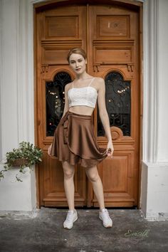 This luxury exclusive design silk skirt is perfect for going out.100 % designed and handmade by Emsilk. I am pleased to offer your garments made to measure at no extra cost. All of my designs can be made in any colors that you see in my shop.* Detail: - Slip skirts go with any tops and beautiful all year around.- Mini skirt with tied straps- Below the knee/ or length of your choice.(midi skirt - 80cm, midi plus skirt - 90cm, maxi long skirt- 110cm- Fit and flatter the curves of your body.- It hu Elegant Mini Wrap Skirt For Summer, Elegant Brown Flared Mini Skirt, Chic Ruffled Wrap Skirt For Day Out, Chic Tiered Ruffled Wrap Skirt, Elegant Brown Tiered Skirt, Fitted Brown Wrap Skirt For Summer, Brown Fitted Wrap Skirt For Summer, Summer Pleated Brown Mini Skirt, Brown Ruffled Tiered Mini Skirt