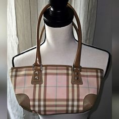 Authentic Vintage Burberry Mini Candy Nova Check Pink Beautiful Little Purse, Perfect For Everyday Use, Or Elevate Your Look For A Night Out. No Rips, The "Zipper Pull" Was Replaced By Another Burberry London. Please See The Last Photos Where The Very Faint Scuff Marks Are, Is Not Noticeable Until You Get Close To The Bag. The Inside Is Very Clean, And No Rips! Burberry Pink, Vintage Burberry, Burberry London, Burberry Bag, Mini Bag, Burberry, Night Out, Im Not Perfect, Bag Lady