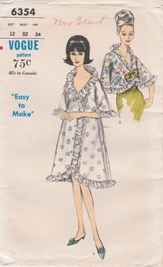 an old fashion sewing pattern for a dress