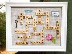 a crossword puzzle is displayed in a white frame