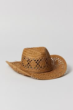 Dakota straw cowboy hat. Classic cowboy hat in a light and airy straw silhouette we love. Features Dakota straw cowboy hat Lightweight straw cowboy hat Content + Care Straw Spot clean Imported | Dakota Straw Cowboy Hat in Brown, Women's at Urban Outfitters Straw Cowboy Hat Outfit, Brown Cowgirl Hat, Liz Core, Straw Hat Outfit, Coastal Cowgirl Hat, Cowgirl Concert, Girls Cowboy Hats, Straw Hats Outfit, Straw Cowgirl Hat