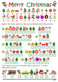 the christmas word family worksheet with pictures and words to help kids learn how to spell