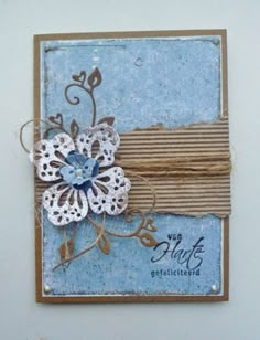 a close up of a card with flowers on it