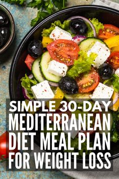 30-Day Mediterranean Diet Meal Plan for Weight Loss Clean Eating Plans, Easy Mediterranean Diet Recipes, Mediterranean Meals, Mediterranean Diet Plan