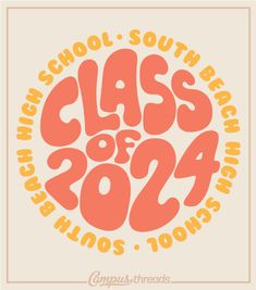 an orange and white class of 2012 poster