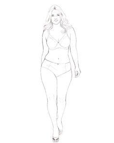 Body Template, Draw Fashion, Children Sketch