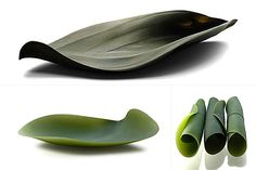 three different types of leaf shaped objects