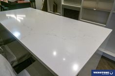 a white counter top in a store