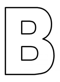 the letter b is shown in black and white, with an uppercaseed font