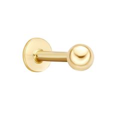 Crafted from 14k gold, and polished to a brilliant shine, this labret lip stud enhances your stylish look. Crafted from 14k gold, and polished to a brilliant shine, this labret lip stud enhances your stylish look. Length: 12 mm Width: 3.5 mm Gauge: 16g Thread: external Metal: 14k gold Finish: polished Packaging: pouch Size: One Size. Color: Yellow. Gender: female. Age Group: adult. Material: 14 Kt Gold. Classic Gold Round Piercings, Modern 14k Yellow Gold Piercings, Classic Yellow Gold Internally Threaded Nose Studs, Classic 14k Yellow Gold Nose Studs, Classic Gold Round Nose Studs, Classic Round Internally Threaded Nose Studs, Packaging Pouch, Lip Stud, Types Of Piercings