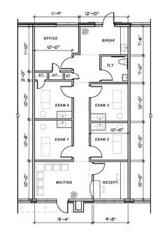 the floor plan for an office building