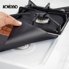 These Reusable Gas Stove Liner Protectors come in a variety of colors, will save you cleaning time in the kitchen and keep your stove looking brand new for years to come. Stove Guard, Gas Stove Burner, Stove Burner Covers, Stove Burner, Gas Stove Top, Stove Top Cover, Burner Covers, Gas Cooker, Stoves Range