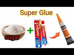 the ingredients for sugar and toothpaste are shown