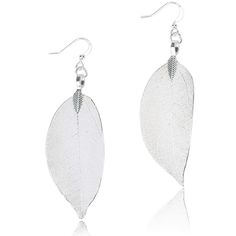 PRICES MAY VARY. Our shiny beautiful silver tone real leaf earrings are just cool and shiny. So lightweight and pretty to add your everyday outfit Inspired by nature leaves! They come in all kinds of shapes and sizes measure around 0.8''-1'' in width and 1.5''-2'' in length To avoid tarnish, limit exposure to water, perfume, or body cream. Natural leaf is fragile. Gently put them into the jewelry pouch when not wearing Our jewelry are all lead free, nickel free and cadimium free. Well crafted an Gold Leaf Necklace, Real Leaf, Dangle Necklace, Boho Feathers, Dangle Necklaces, Leaf Jewelry, Jewelry Statement, White Gold Earrings, Cross Earrings