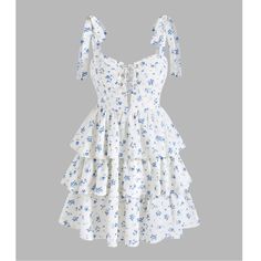 Brand New , Without Tags Cider Floral Lace Up Bust Detail Bow Tie Adjustable Shoulder Straps Slight Stretch Flowy Layered Skirt Hidden Back Zipper Ships Within 24 Hours Layered Mini Dress, Lover Dress, Picnic Dress, Crop Dress, Skirt Mini, Ditsy Floral, Blue Flower, Happy Hour, Dress Brands