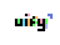 the letters y and v are multicolored in black, green, blue, pink, yellow