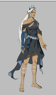 an animated character with white hair wearing gladia