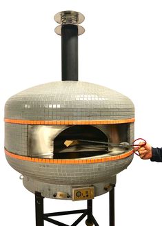 WPPO Pizza Ovens WPPO Professional Digital Wood Fired Oven with Convection Fan / 28" Professional Oven, Shell Mosaic Tile, Wood Fired Cooking, Cooking Stone, Orange Tiles, Shell Mosaic, Fire Pizza, Outdoor Pizza Oven, Wood Fired Pizza Oven