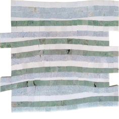 Envy Green and Thassos Waterfall Marble Mosaic Tile Sample Shell Mosaic Tile, Mosaic Tile Sheets, White Marble Tiles, Shell Mosaic, Room Tiles, Marble Mosaic Tiles, Travertine Tile, Tile Stores, Steam Room