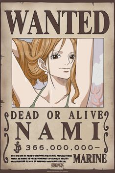 Poster One Piece Wanted Nami Wano 38x52cm GBYDCO642 | Yourdecoration.com Poster Konser, Wanted One Piece, One Piece Bounties, Anime Disney, One Piece Photos, One Piece Figure, Wanted Poster, One Piece Wallpaper Iphone, One Piece Nami