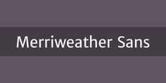 the merriweather sanss logo is shown in white on a gray background