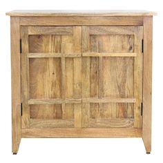 a wooden cabinet with several compartments on the top and bottom, all made out of wood