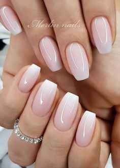 Trendy French Nails, French Nails Design, Short French Nails, Short French, Wedding Nails French, Wedding Nails Glitter, Short Square Nails, French Nail Designs, Wedding Nails For Bride