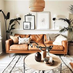 a living room filled with furniture and plants