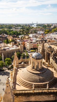 An image of the view from the Giralda Tower in Seville on a bright, sunny day City Breaks Europe, Europe City, For The Culture, City Breaks, City Break, Once In A Lifetime, The Culture, Best Cities