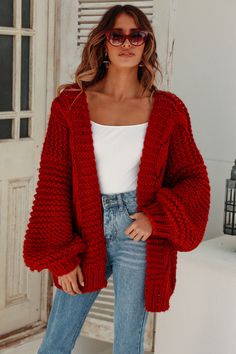 Make Your Mark Knit Wine Dik Vest, Chunky Sweater Cardigan, Plus Size Pullover, Elegant Sweater, Winter Knit Hats, Chunky Cardigan, Red Cardigan, Plus Size Sweaters, Textured Knit