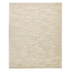 a white rug with vertical lines on the bottom, and an off - white background