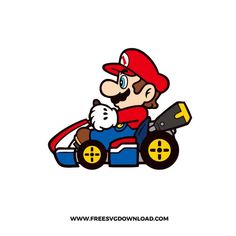 an image of mario on a toy car