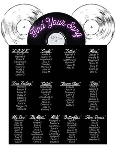 a record with the words find your love on it and an image of vinyl records