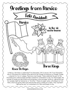 a coloring page for the mexican flag and other things that are on display in this book