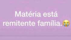 a purple background with the words materia esta remitte familia